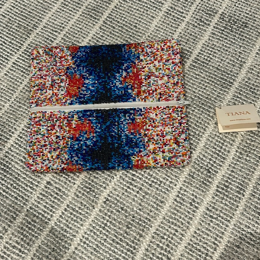 Tiana beaded clutch
